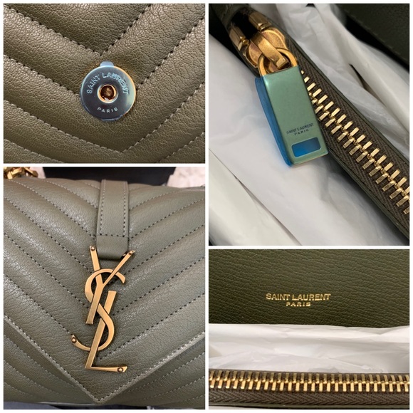 🆕💯🔥SAINT LAURENT Medium Collège Matelassé Bag - Picture 6 of 8